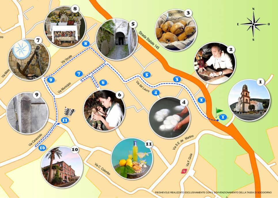 Villino L'Aranceto Sorrentino Bed & Breakfast เมตา ภายนอก รูปภาพ